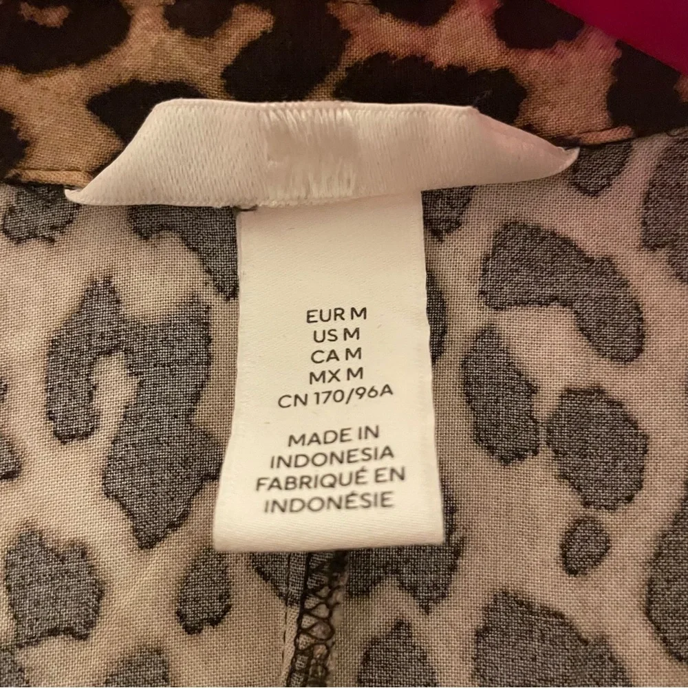 H&M medium leopard 🐆 midi button down collar dress - Picture 10 of 12